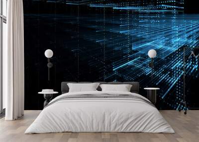 Digital technology abstract background Wall mural