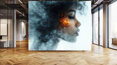 Abstract Art Portrait: A Fusion of Identity and Creativity Wall mural