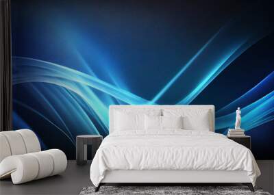 Abstract light effect blue texture background, Generative AI Wall mural