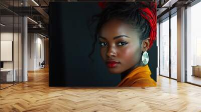 Namibian Woman in Chic Contemporary Fashion Wall mural