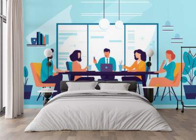 Concept vector illustration of business situation. Wall mural