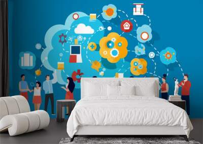 Concept vector illustration of LLM (Large Language Models).	
 Wall mural