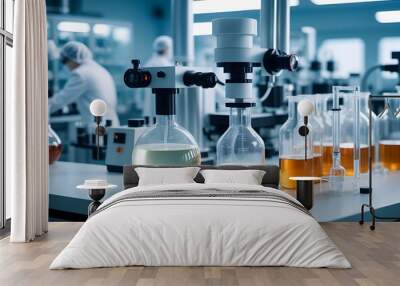 Modern laboratory. Scientist working in laboratory Wall mural