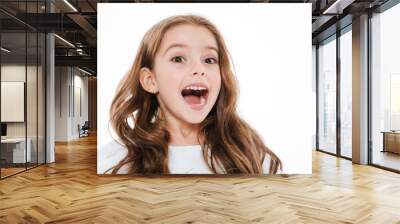 Cheerful charming little girl smiling and laughing Wall mural