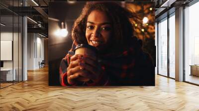 close up of a smiling young woman Wall mural