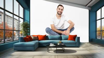 Full length of a cheerful young man Wall mural