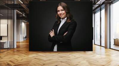 Portrait of a confident young businesswoman Wall mural