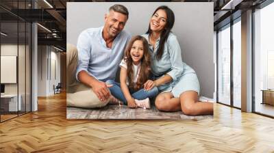 Portrait of a happy family Wall mural