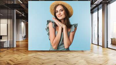 Portrait of a lovely young woman Wall mural