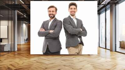 portrait of a two confident business men Wall mural