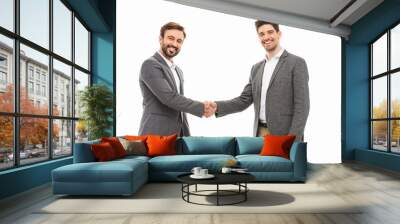 Portrait of a two confident business men Wall mural