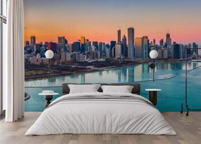 Beautiful Sunsets Chicago Wall mural