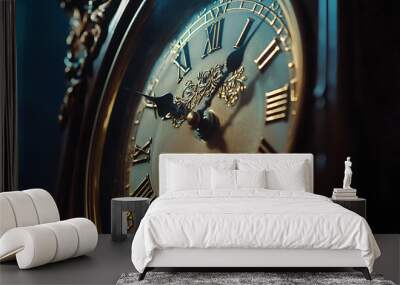 Antique clocks, wallpaper, a long-lived timepiece Wall mural