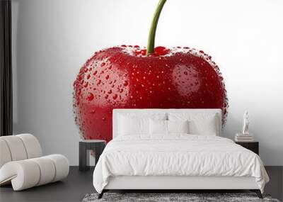 Cherries, white background, a fruit of freshness and nourishment Wall mural