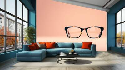 Eyeglasses, minimal wallpaper, an essential equipment in daily life for clear vision Wall mural