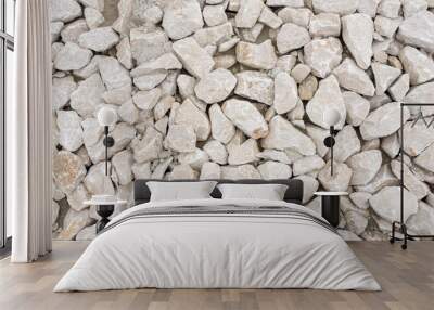 Close up of pile of limestone rocks Wall mural