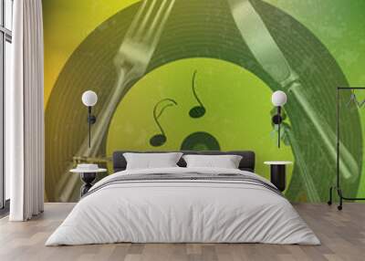 green music menu Wall mural