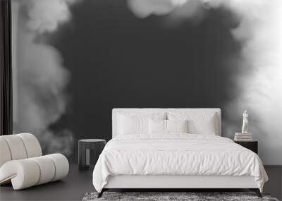 smoke frame dark background Wall mural