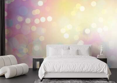 Defocused abstract pink twinkle light background. Pink glittery bright shimmering background use as a design backdrop. Wall mural