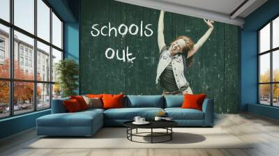 schools out Wall mural