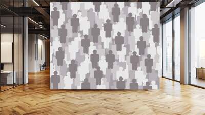 People. Little people.Scattered figures of little men. Vector graphics Wall mural