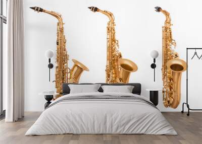 Alto saxophone in soft light Wall mural