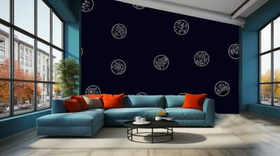 Seamless vector pattern with symbols of demons Wall mural