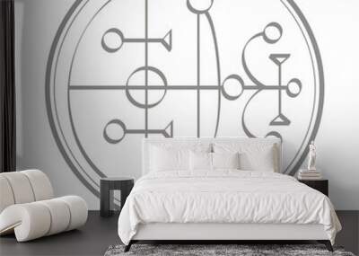 Vector icon with symbol of demon Aim Sigil of Demon Aim Wall mural