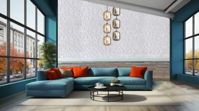 modern empty house interior design and lamp. 3D illustration Wall mural