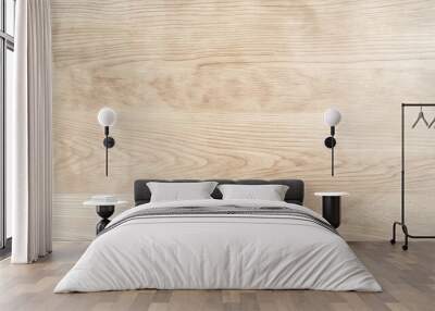 A smooth beige wooden surface with distinctive wood texture Wall mural