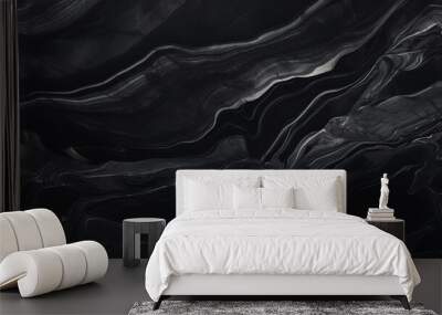 Abstract black marble background Wall mural