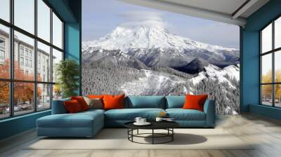 Mount Rainier, the tallest peak in Washington state Wall mural