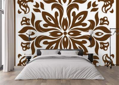 Wood carving pattern Wall mural