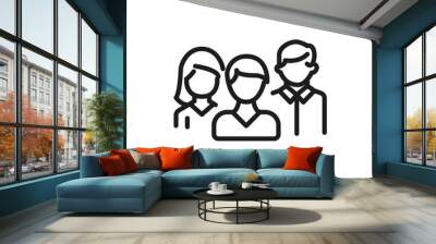 Simple team line icon. Wall mural