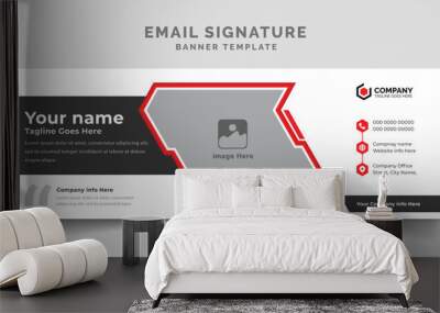 Creative email signature footer template modern design Layout Wall mural