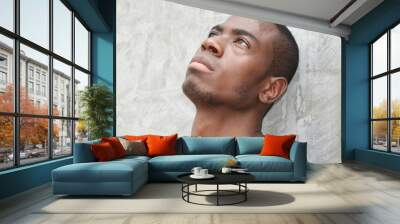 Black Male Athlete And Sadness Wall mural