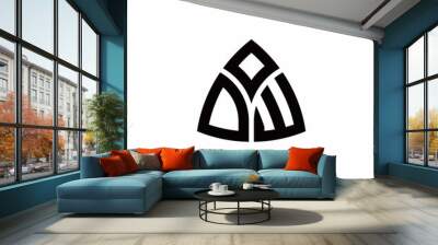 DW monogram logo with modern triangle style design template Wall mural