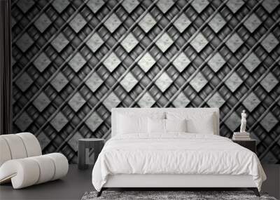 black and white seamless pattern Wall mural