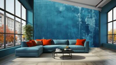 blue grunge background with space Wall mural