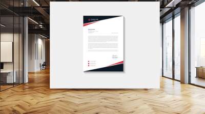 Clean corporate letterhead template design, Modern letterheads design template, Professional company letterheads template for business and project. Wall mural