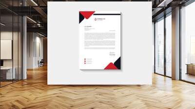 Corporate and Business Latter Head Template design set a4 size and unique shape colorful work theme style design. Wall mural