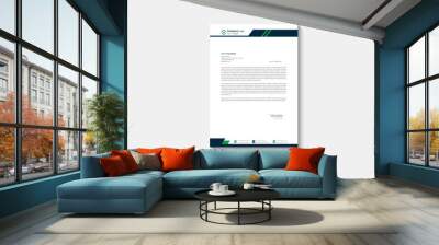 Corporate and Business Latter Head Template design set a4 size and unique shape colorful work theme style design. Wall mural