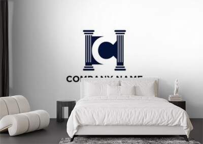 HC legal law firm logo design vector Wall mural