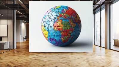 Globe Puzzle - Global Connection and Unity. Wall mural