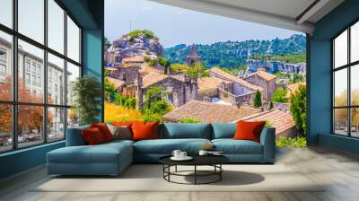 Medieval village of Les Baux des Provence in France Wall mural