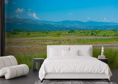 Summer day at Ulcinj salines in montenegro Wall mural