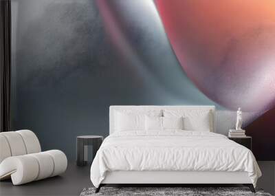 Abstract silver gradient texture with noise pattern for modern backdrop and poster design Wall mural