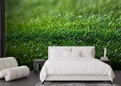 Close-up of vibrant green grass revealing its rich texture and diverse shades of color Wall mural