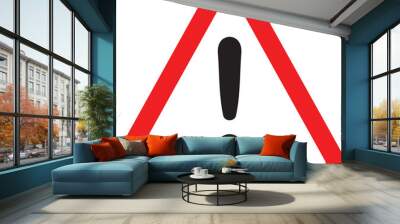 exclamation danger mark sign Wall mural