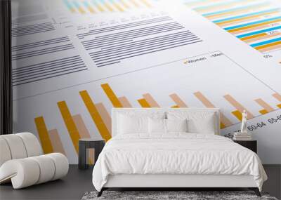 3d illustration: drawing from the sale of stock exchanges, busin Wall mural